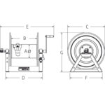 1125-4-100 Manual Rewind Hose Reel, 12 mm ID Hose, L = 30 Mtr