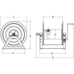 1175-6-135 Manual Rewind Hose Reel, 25mm ID, L= 41m