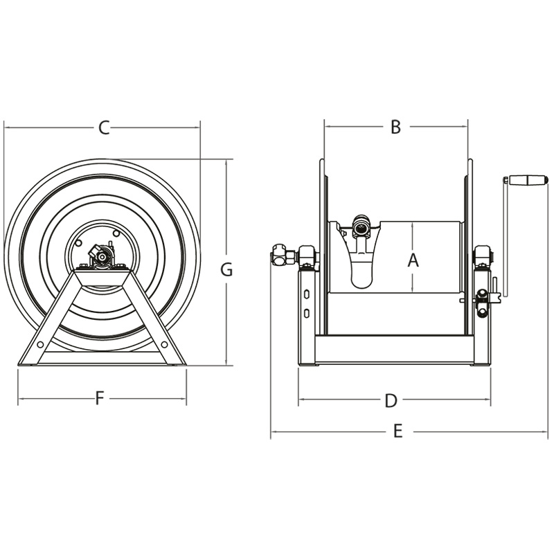 1175-6-100 Manual Rewind Hose Reel, 25mm ID, L= 30m - Image 4