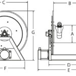 1175-6-200-E Motor driven Hose Reel, 25mm ID, L= 61m. 12V Motor