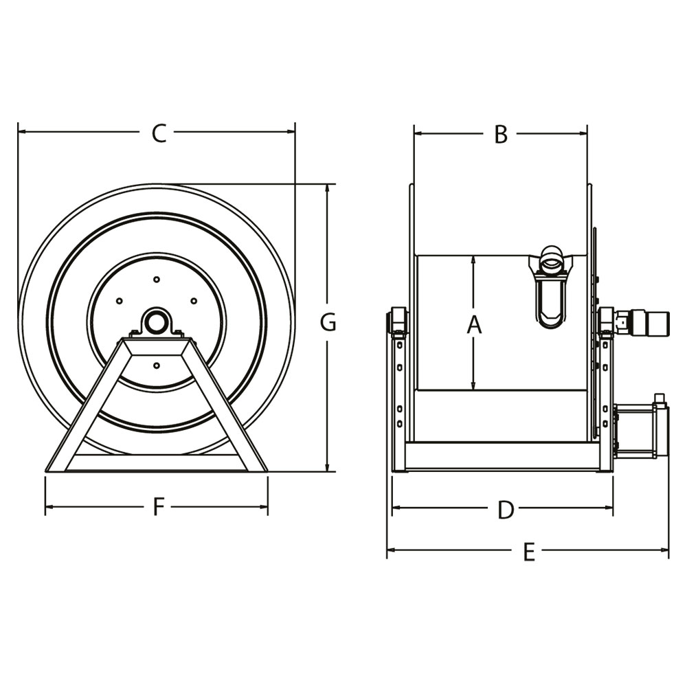 1195-2032-H Motor driven Hose Reel, 51mm ID, L= 35m. Hydraulic Motor - Image 4