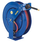 EZ-THP-N-150-BGX Slow retract, spring retractable Hose Reel, Dual Pedestal 6mm ID, L= 15m