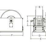 DLPL-3100 Heavy duty "Dual Product" spring rewind hose reel 10mm ID, L= 30m. No hose.