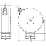 EN-N-125-BGX Spring rewind enclosed hose reel6mm ID, L= 8m