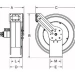 MPDL-N-150 Spring rewind "Dual Hydraulic" hose reel6mm ID, L= 15m. No hose.