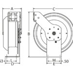 EZ-PC13L-5012 Electric cord reel; 12AWG 3 Core; L= 15m. Bare reel.