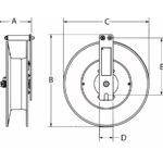 EZ-SR15-L135-BGX Slow retract, compact, cabinet side mount hose reel6mm ID, L= 11m