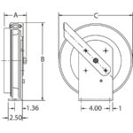 SD-50 Spring retractable Grouding Reel 4mm OD, L= 15m
