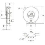 SDH-200-1 Manual rewind Grounding Reel 4mm OD, L= 60m