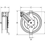 EZ-SG13-L125-BGX Slow rewind side mount hose reel6mm ID, L= 8m
