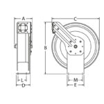 MP-N-450-BGX Spring Retractable Hose Reel, 12mm ID, L= 15m