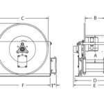 SLP-550 Heavy duty spring retractable Hose Reel 19mm ID, L= 15m